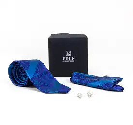 EDGE Three-Piece Tie, Handkerchief and Cufflinks Set