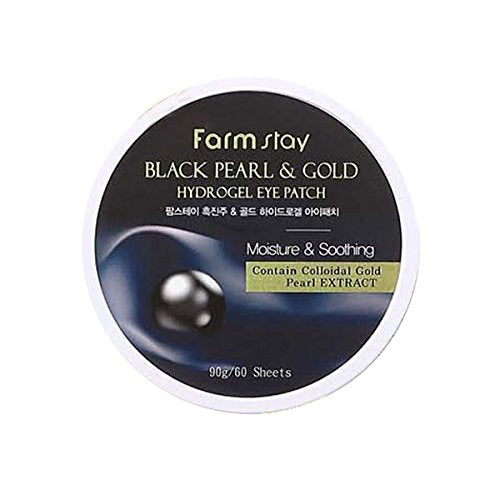 Farmstay Black Pearl Gold Hydrogel Eye Pads Patches 60 Sheets Masks