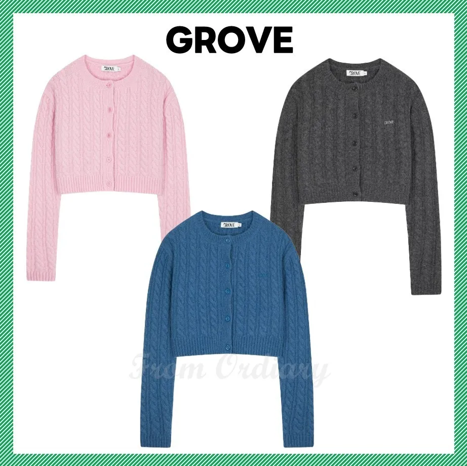 GROVE  |Street Style Logo Cardigans