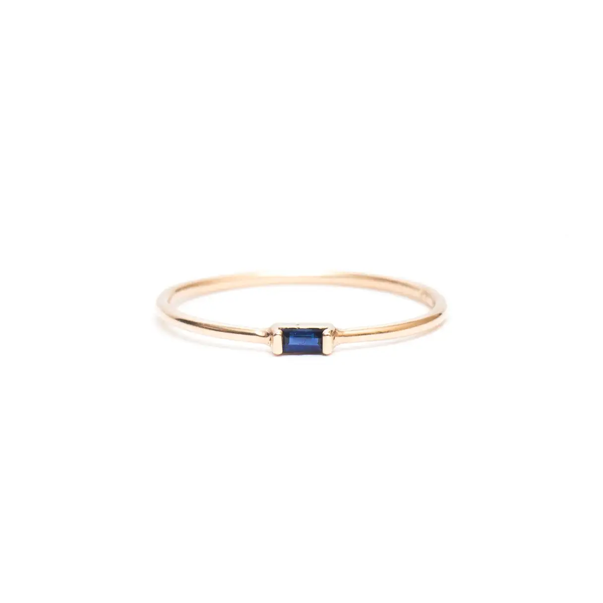 Horizontal Sapphire Baguette Ring