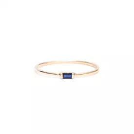 Horizontal Sapphire Baguette Ring