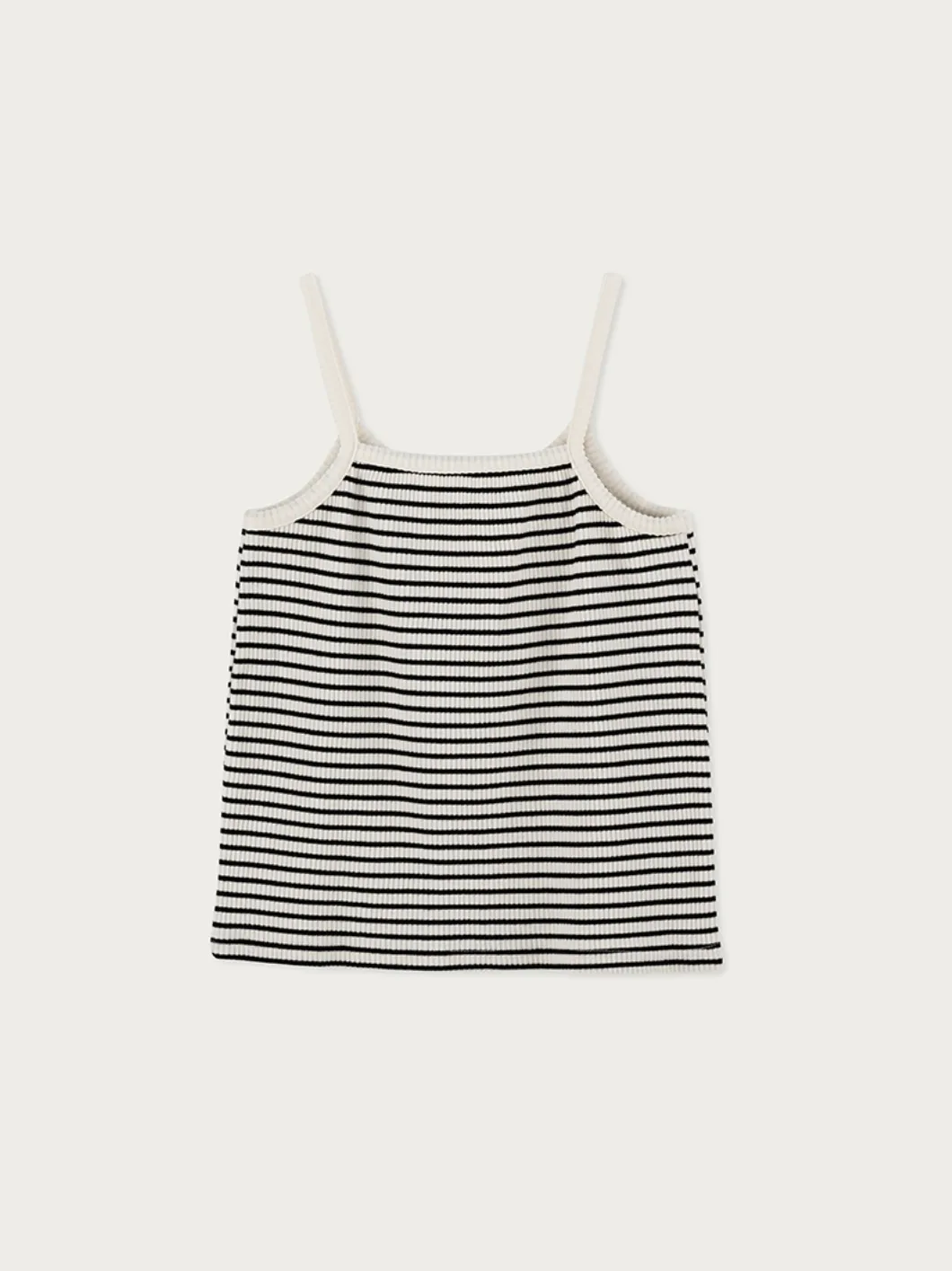 ITER  |Stripes Sleeveless Street Style Plain Cotton