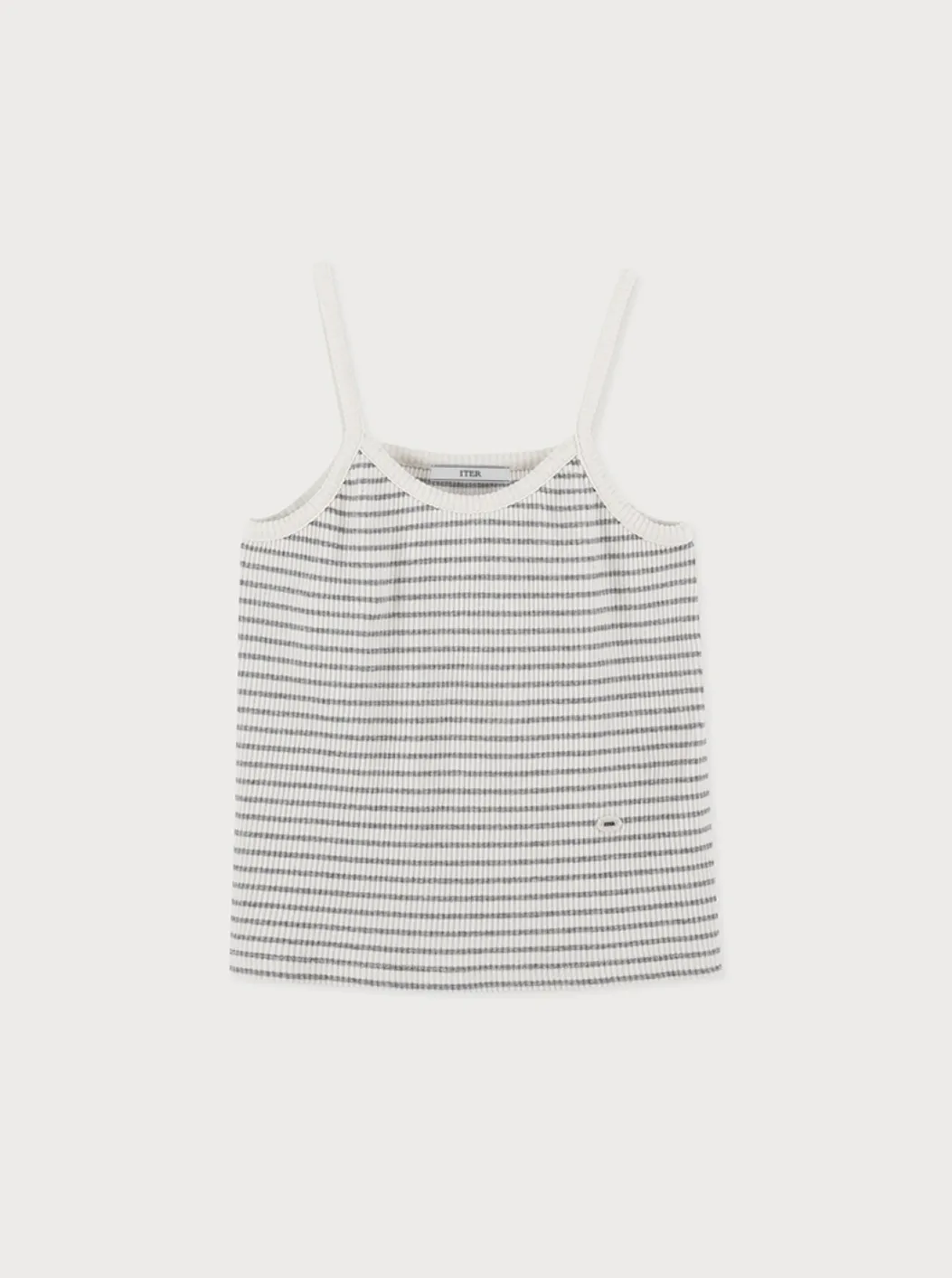 ITER  |Stripes Sleeveless Street Style Plain Cotton