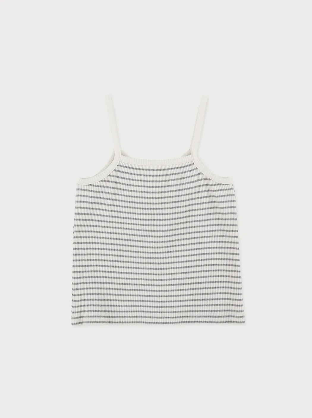 ITER  |Stripes Sleeveless Street Style Plain Cotton