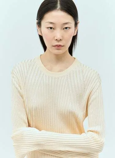 Jil Sander  |Elegant Style V-neck & Crew neck