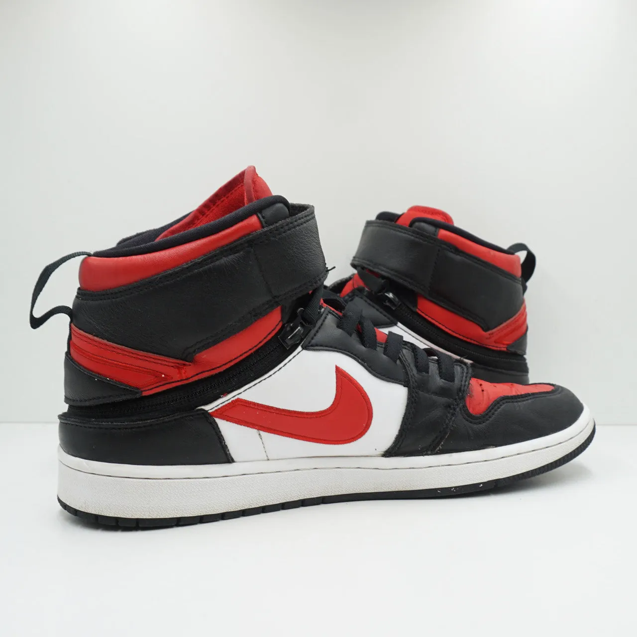 Jordan 1 High FlyEase Black White Fire Red