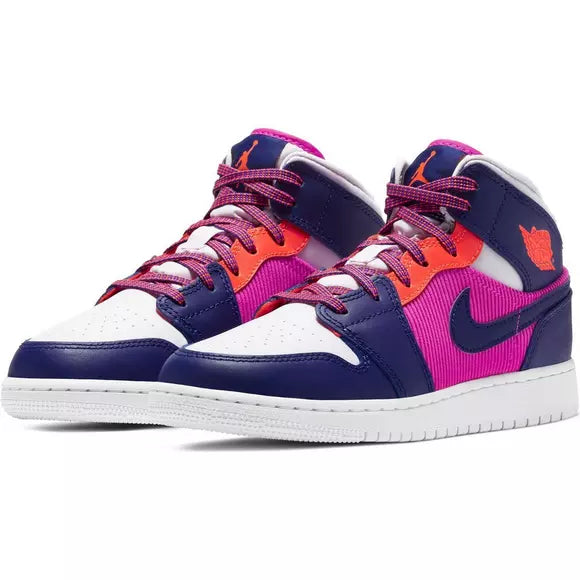 Jordan 1 Mid 'Fire Pink Barely Grape'