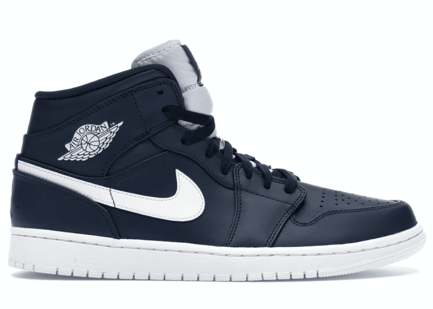 Jordan 1 Retro Mid Obsidian White