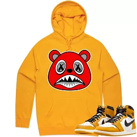 Jordan 1 Yellow Ochre 1s Hoodie to Match - ANGRY BAWS BEAR