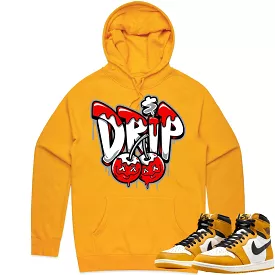 Jordan 1 Yellow Ochre 1s Hoodie to Match - RED MONEY DRIP