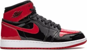 Jordan Kids Air Jordan 1 Retro High Patent Bred sneakers Black