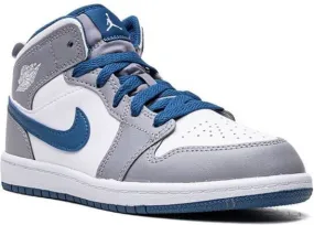 Jordan Kids Jordan 1 Mid Ce t Grey True Blue sneakers Purple