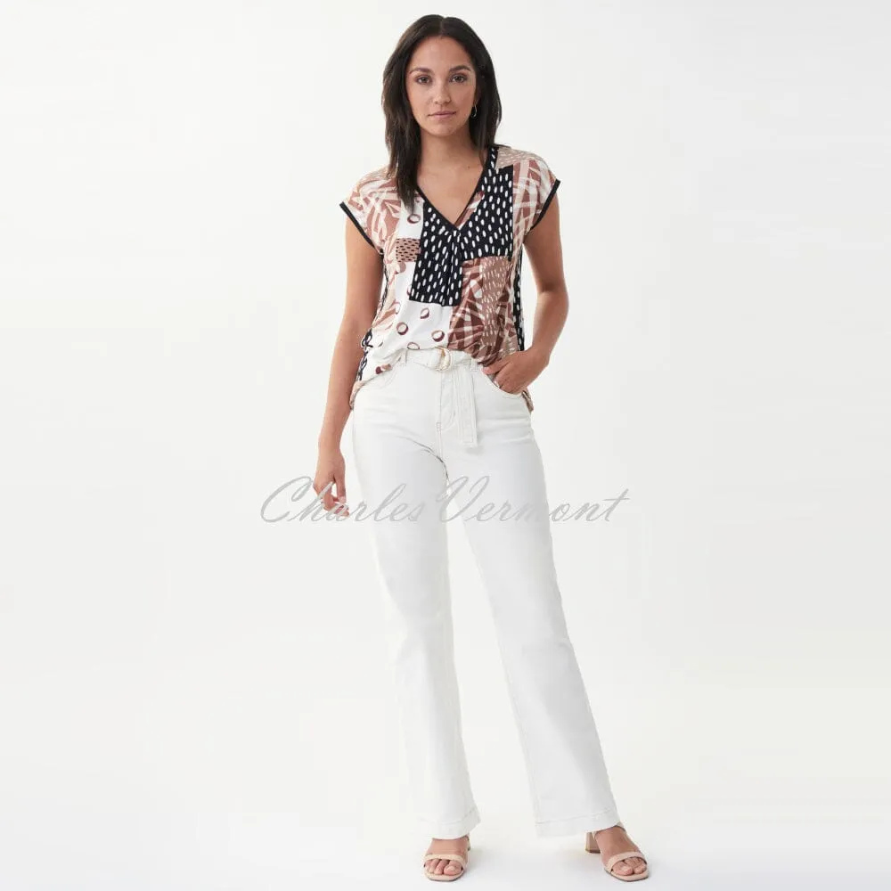 Joseph Ribkoff Abstract Print Top – Style 222168