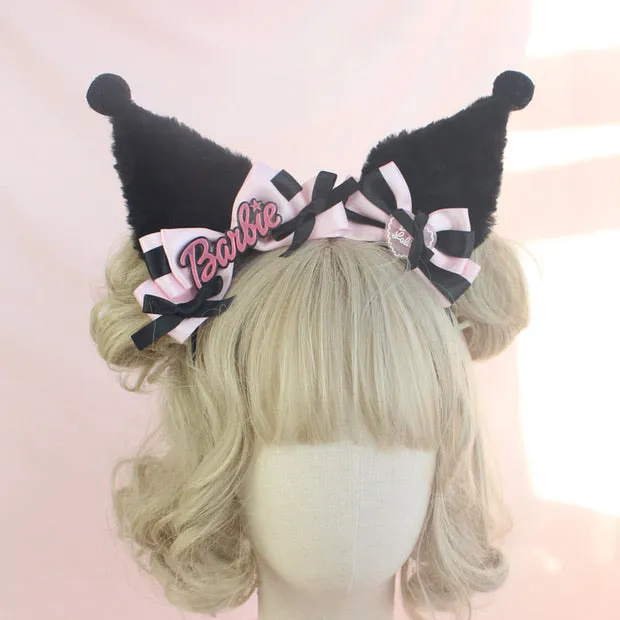 kuromi style KC hair band handmade