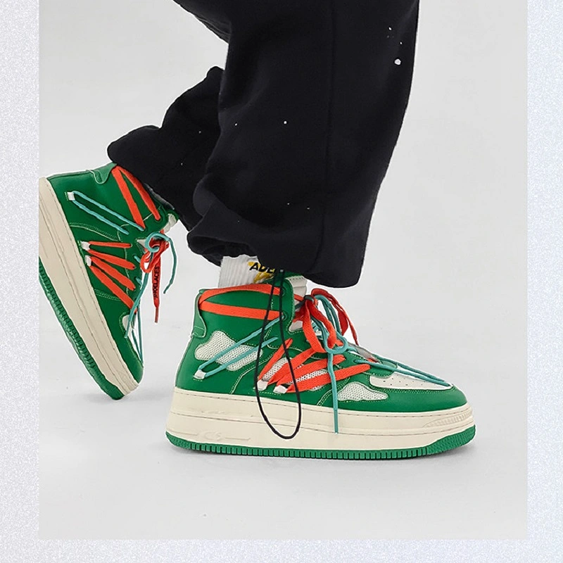 Lace-up High Top Sneakers Green 