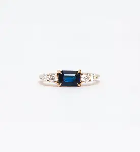 Large Sapphire Five Stone Bea Ring