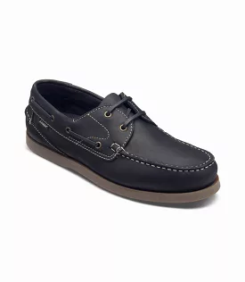 LOAKE Lymington -  Lace up boat shoe - Navy Nubuck