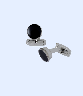 MA1653-SILVER-Men Cufflinks