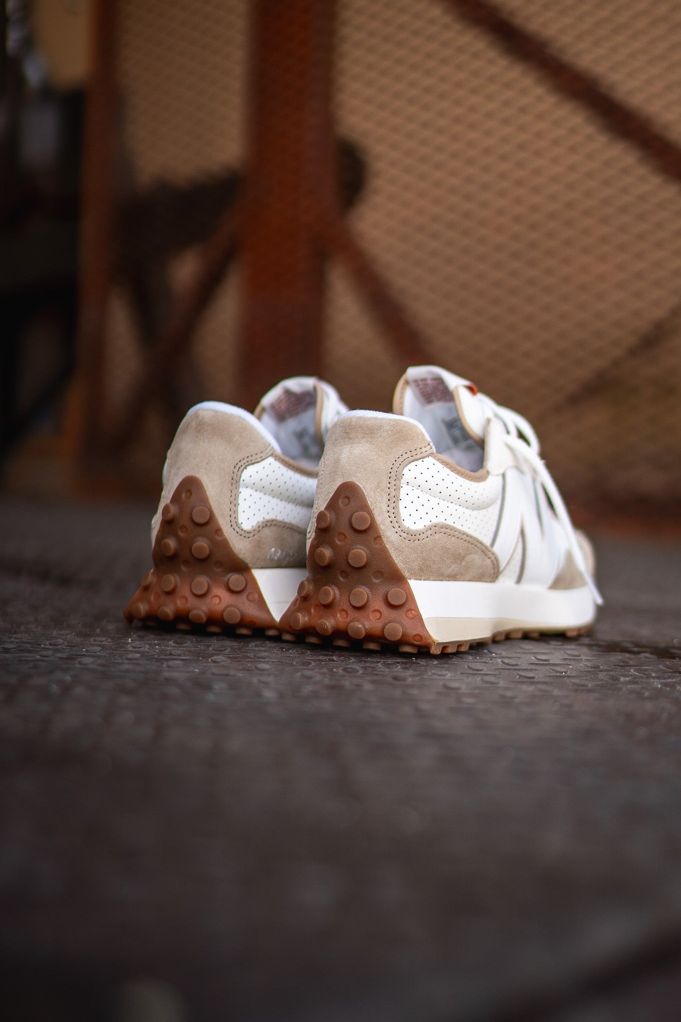 Mens New Balance 327 (Beige/White) - MS327PS