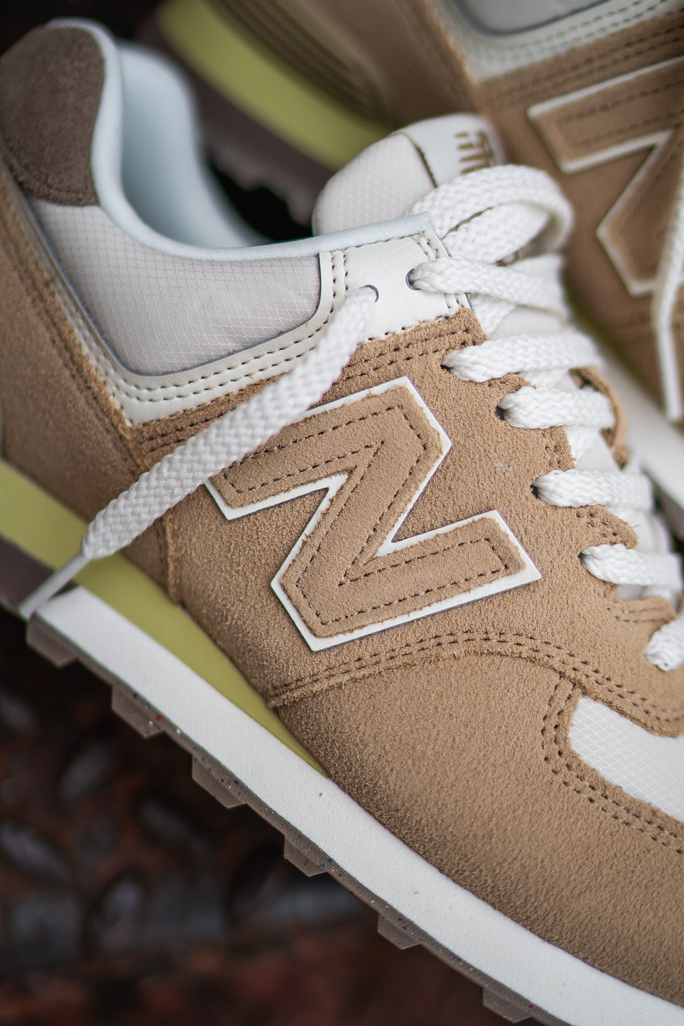 Mens New Balance 574 (Beige/White) - U574SBW