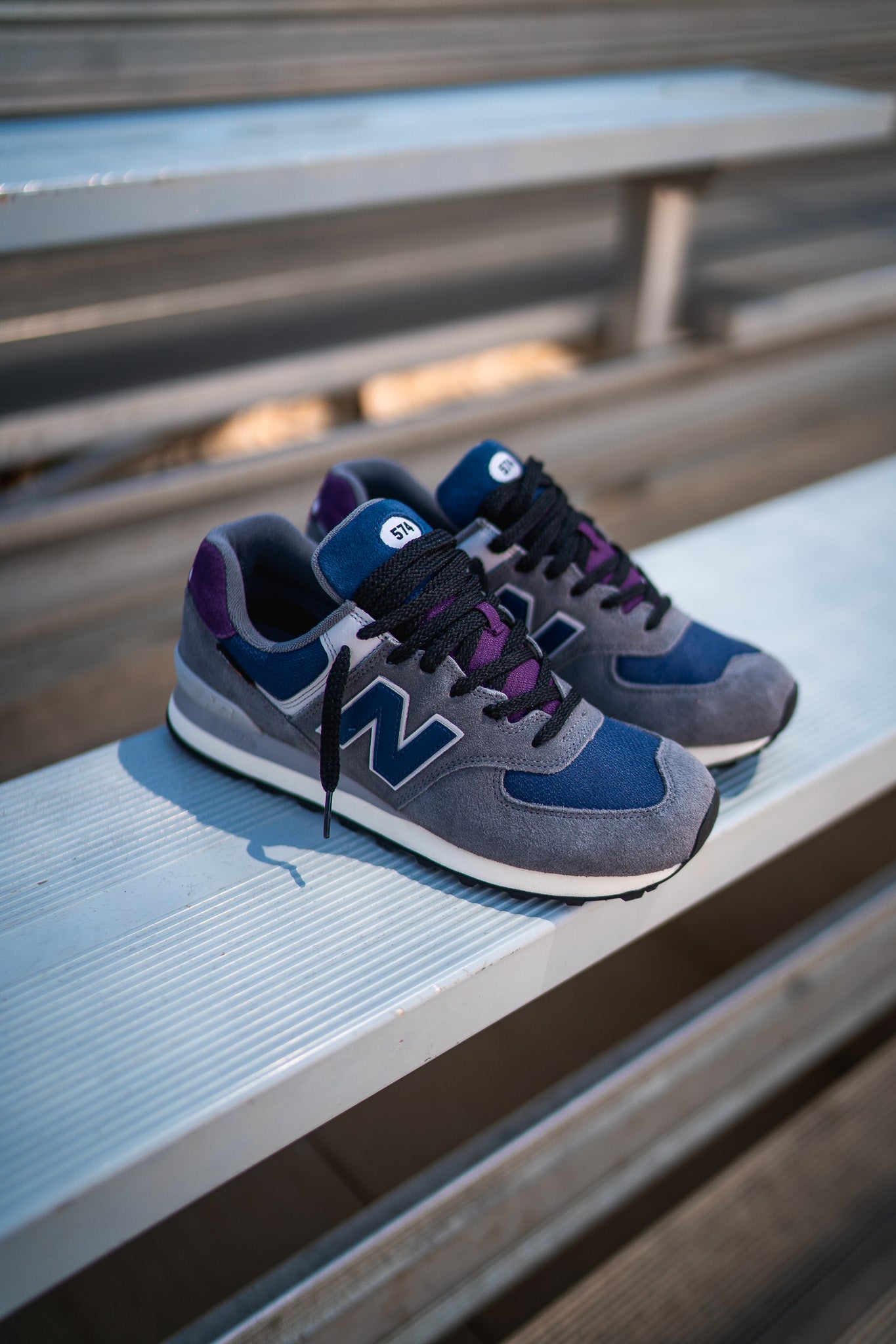 Mens New Balance 574 (Grey/Blue) - U574KGN