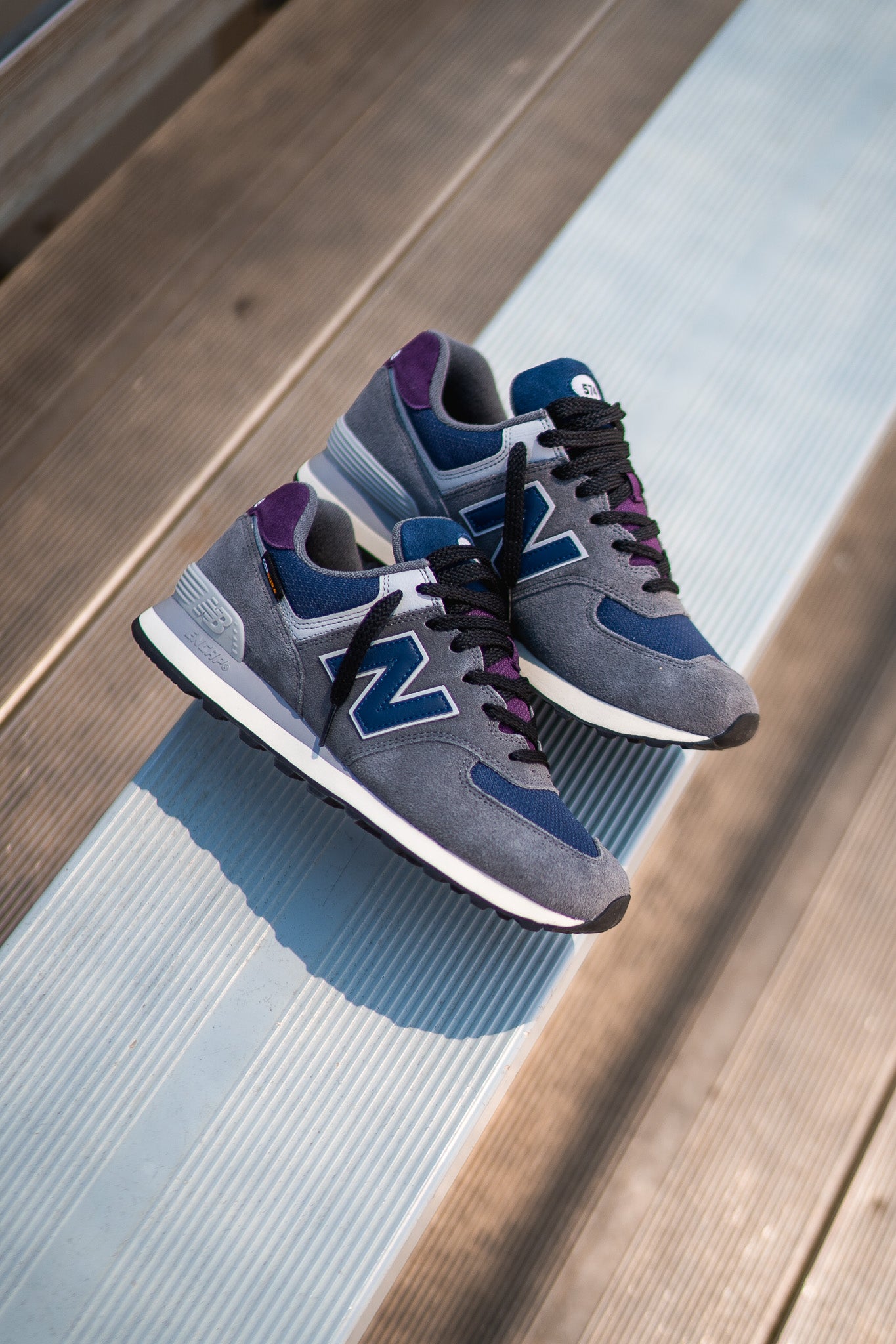 Mens New Balance 574 (Grey/Blue) - U574KGN