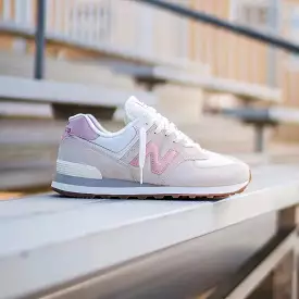 Mens New Balance 574 (White/Pink) - U574RE2