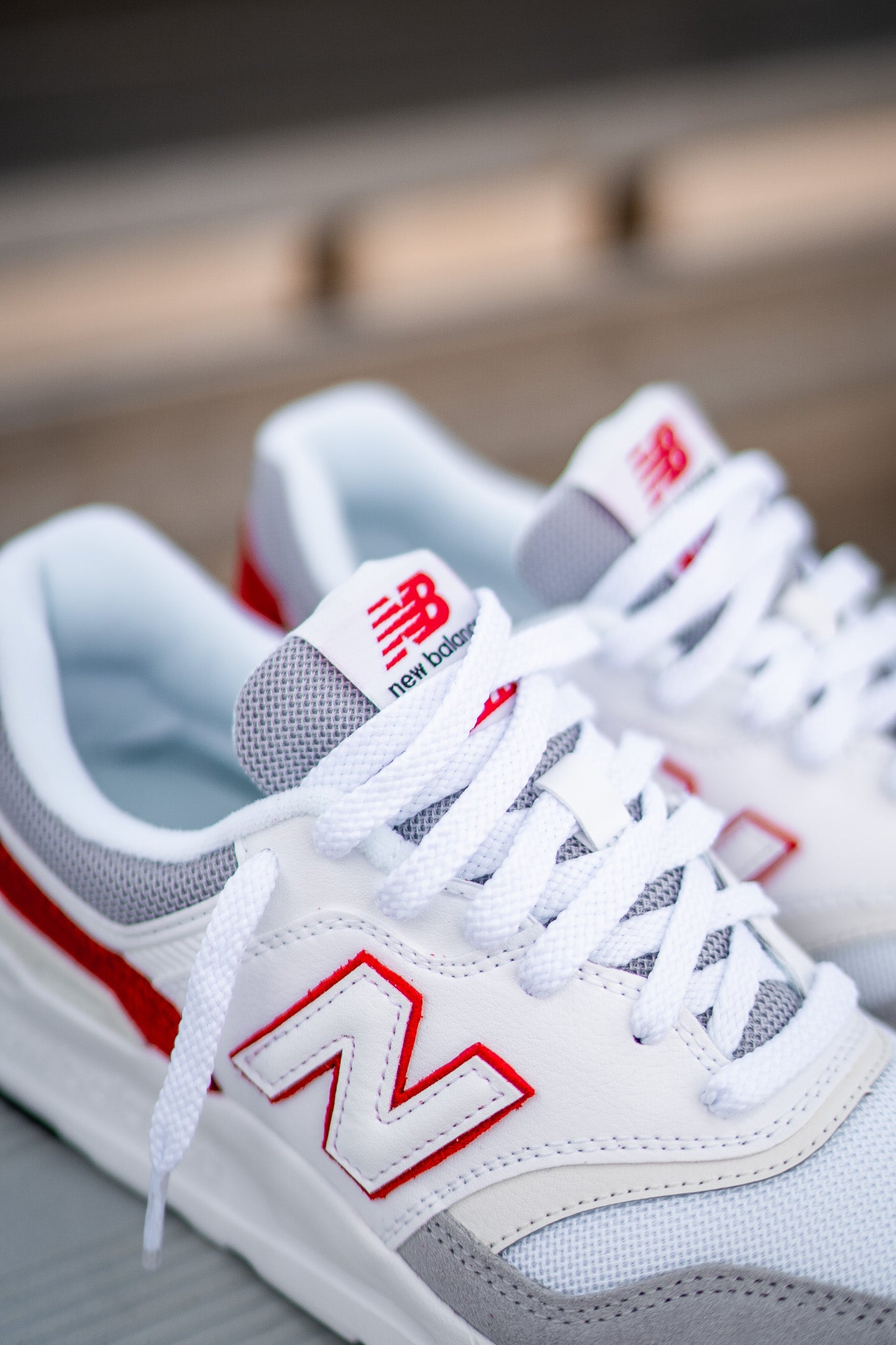 Mens New Balance 997H (White/Red) - CM997HOE