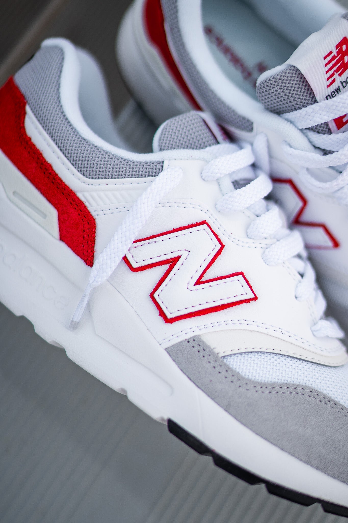 Mens New Balance 997H (White/Red) - CM997HOE