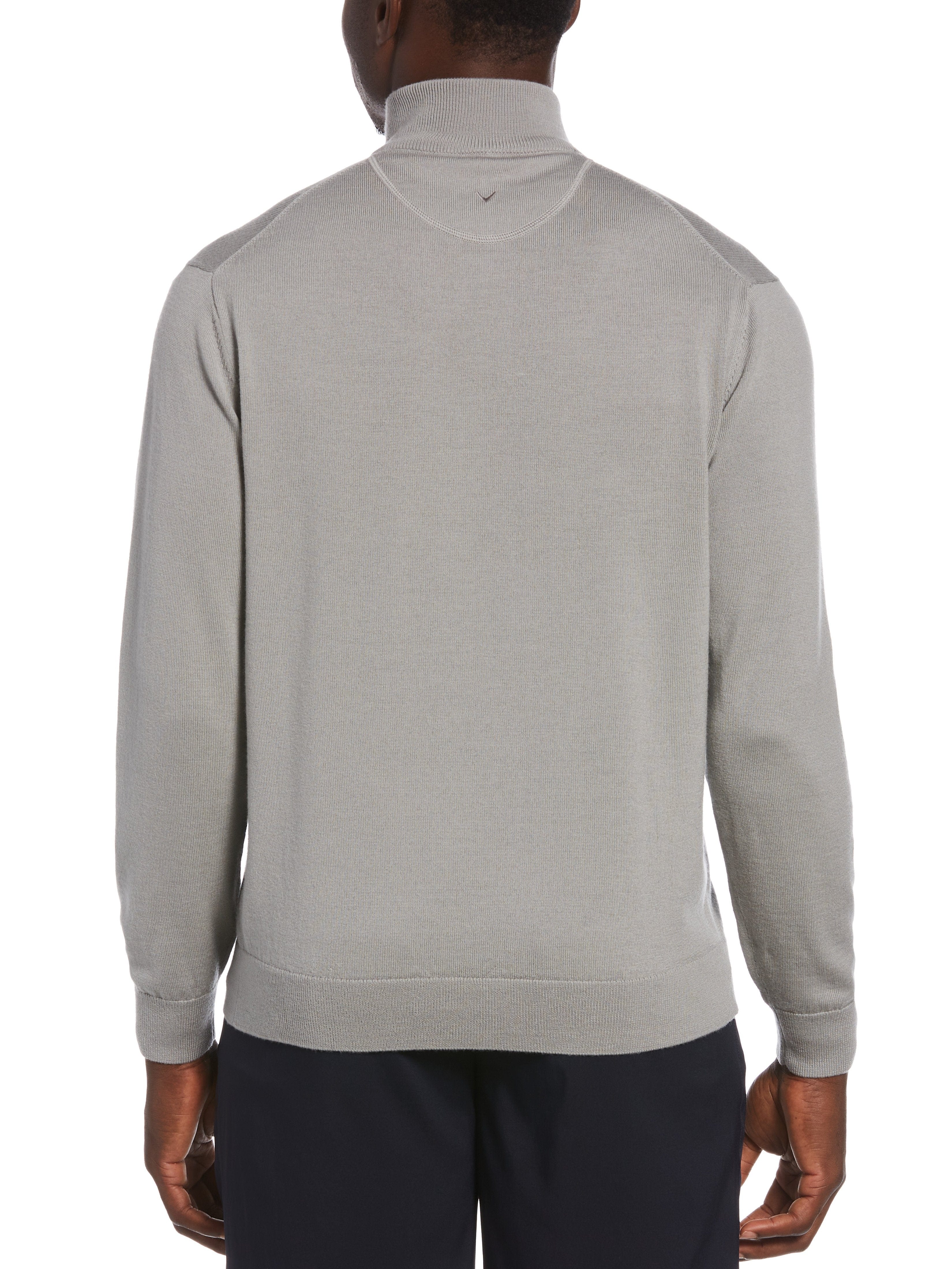 Mens Thermal 1/4 Zip Mock Merino Wool Pullover