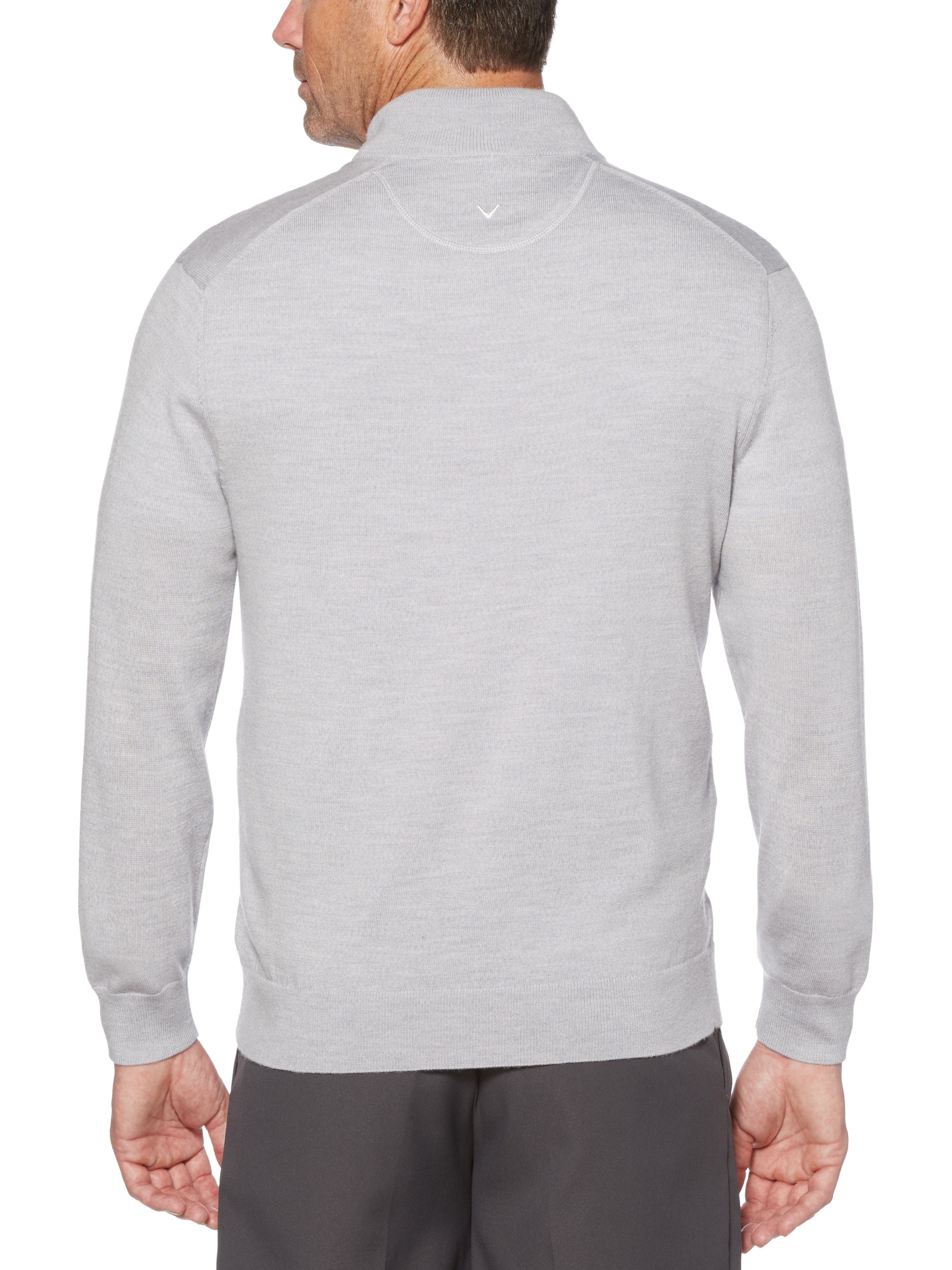 Mens Thermal 1/4 Zip Mock Merino Wool Pullover