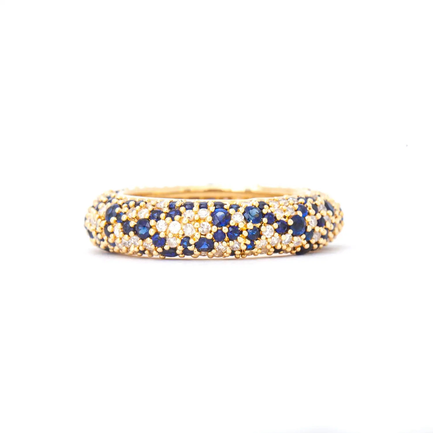 Night Sky Pave Sapphire & Diamond Eternity Ring