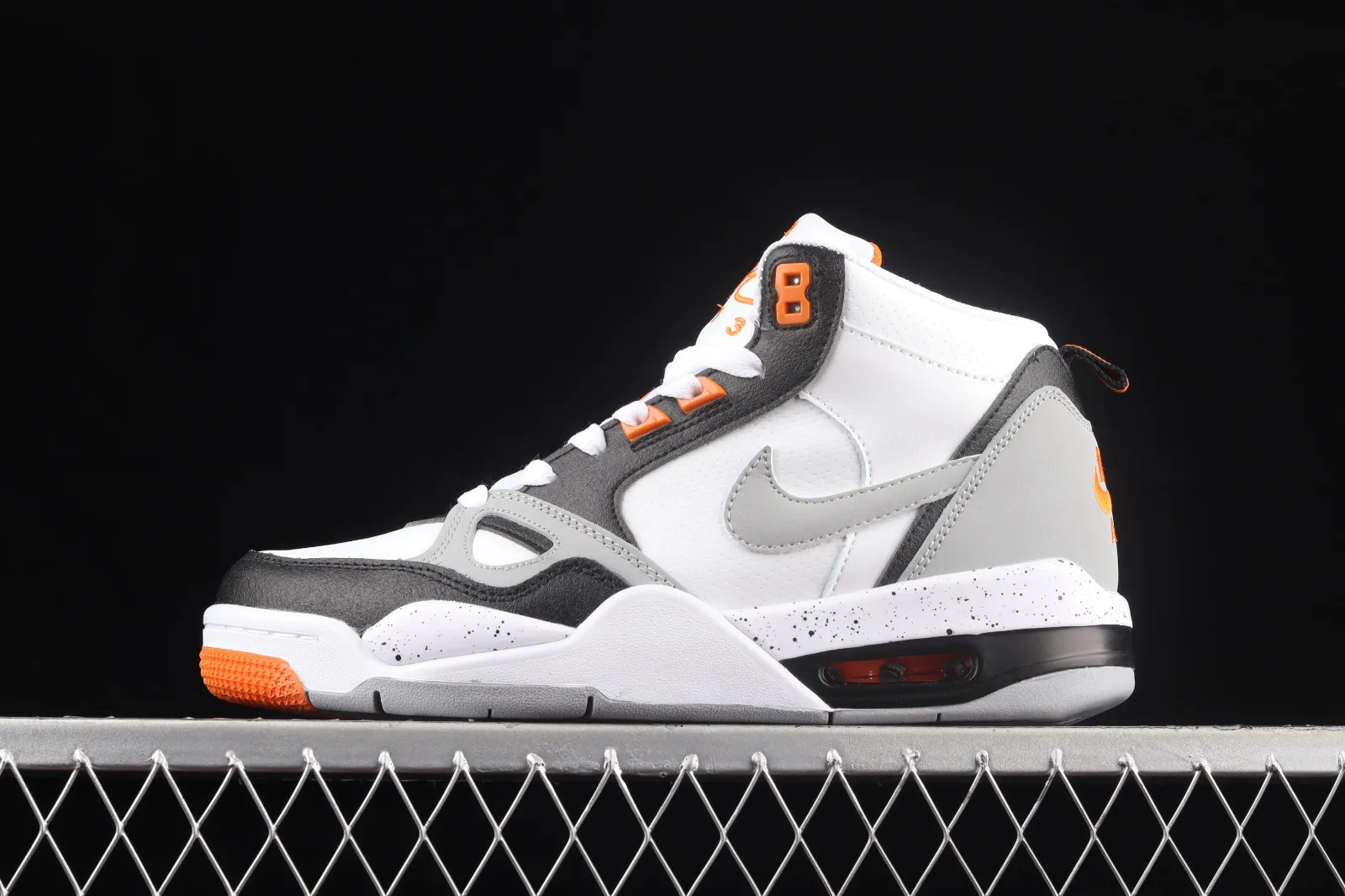 Nike Air Flight 13 Mid White Wolf Grey Total Orange Black 579961-105