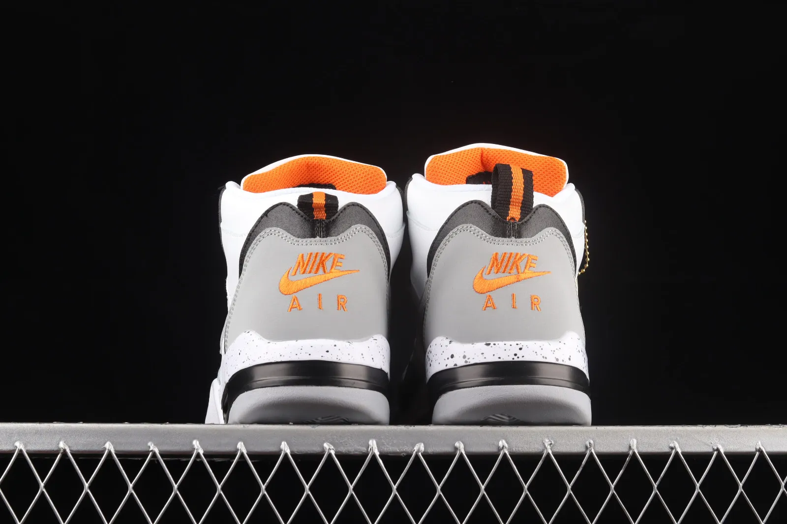 Nike Air Flight 13 Mid White Wolf Grey Total Orange Black 579961-105