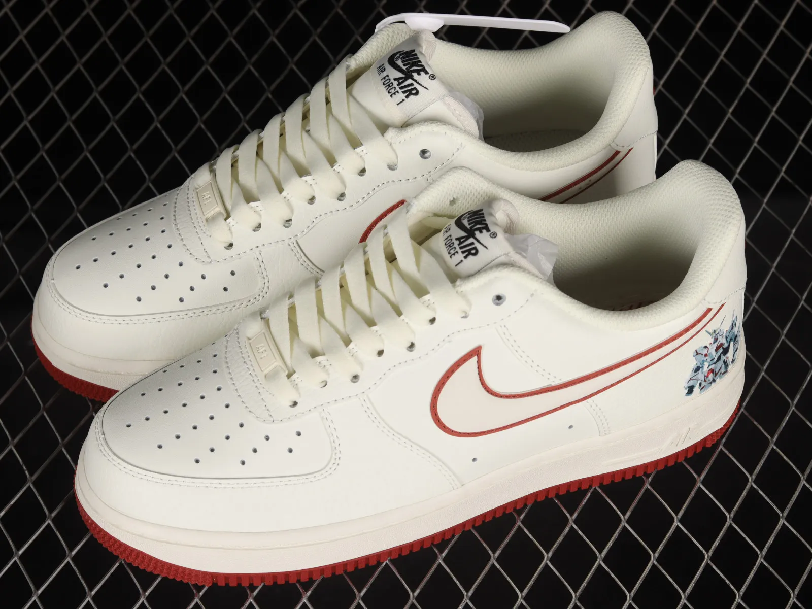 Nike Air Force 1 07 Low Beige Red Black KK1256-658