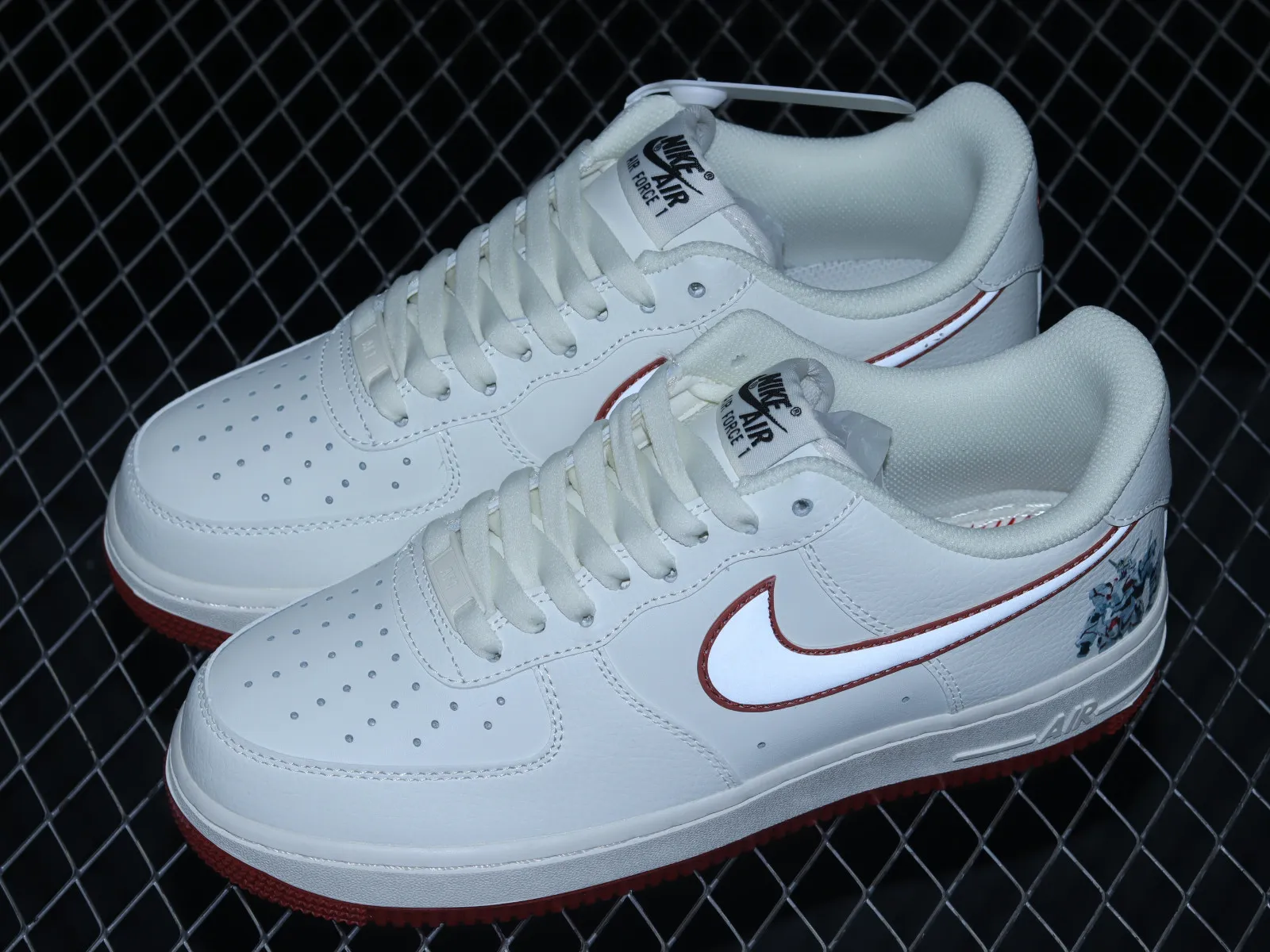 Nike Air Force 1 07 Low Beige Red Black KK1256-658