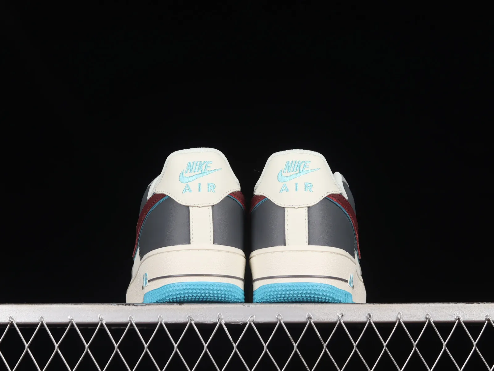 Nike Air Force 1 07 Low Rouge Grey Blue Dark Red LJ8822-666