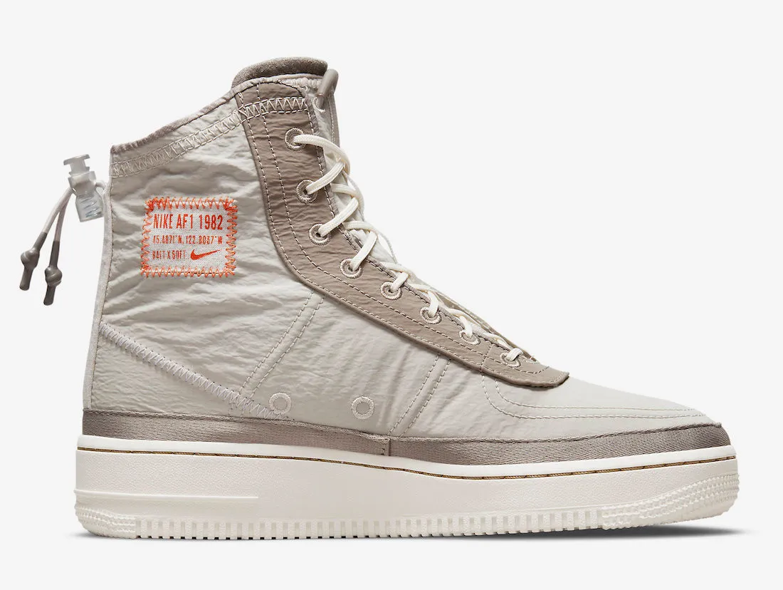 Nike Air Force 1 High Shell Bone White Orange Sail DO7450-211