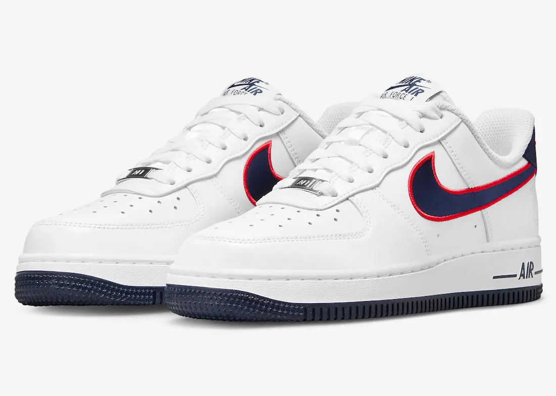 Nike Air Force 1 Low Houston Comets 4-Peat Obsidian University Red Wolf Grey FJ0710-100