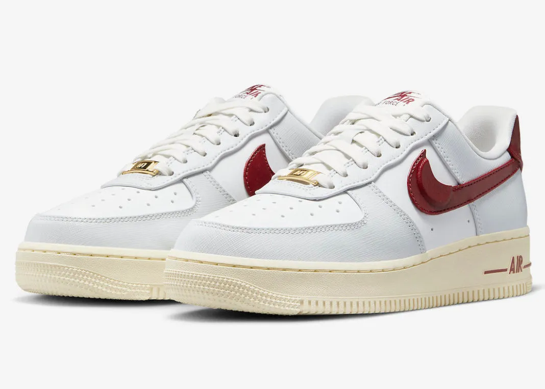 Nike Air Force 1 Low Photon Dust Team Red Summit White Muslin DV7584-001