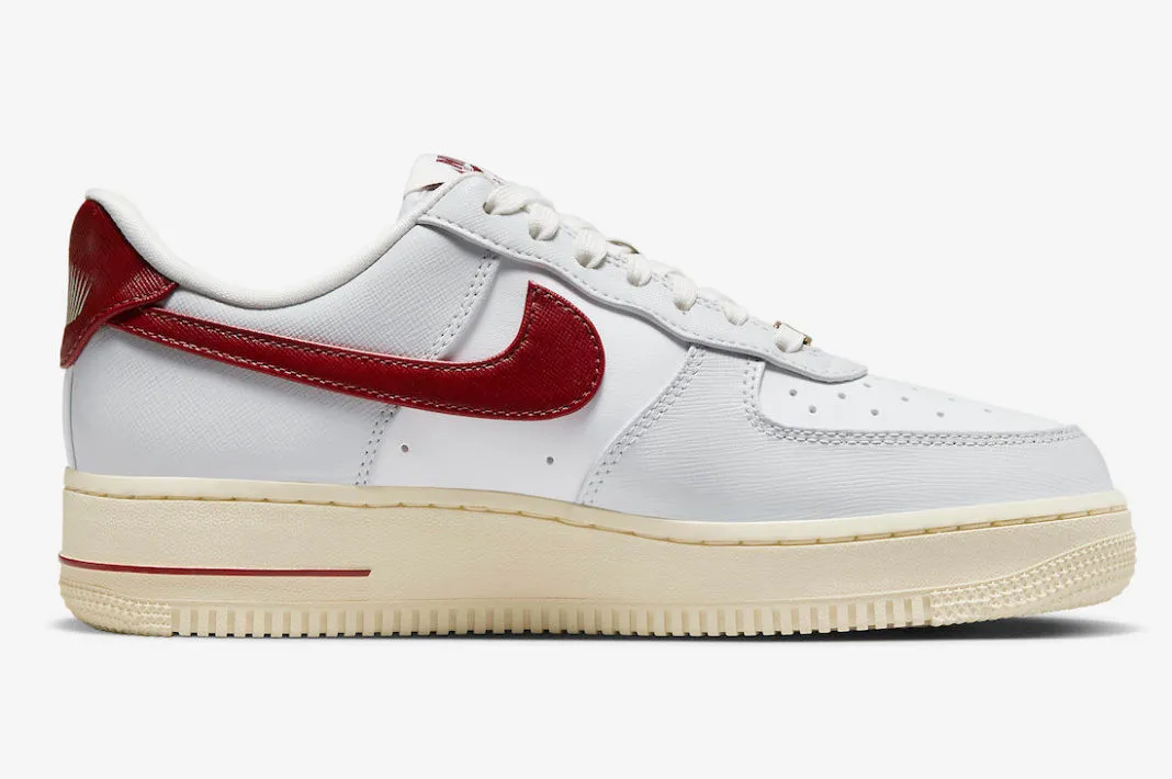 Nike Air Force 1 Low Photon Dust Team Red Summit White Muslin DV7584-001