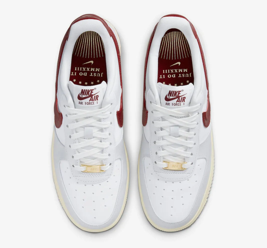 Nike Air Force 1 Low Photon Dust Team Red Summit White Muslin DV7584-001