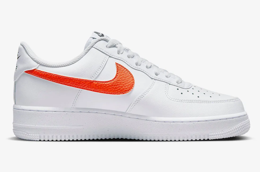 Nike Air Force 1 Low Spray Paint Swoosh White Orange FJ4228-100