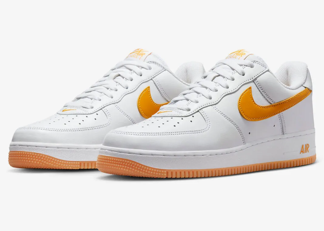 Nike Air Force 1 Low Waterproof White University Gold Gum Yellow FD7039-100