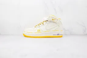 Nike Air Force 1 Mid White University Yellow Purple DW8802-609