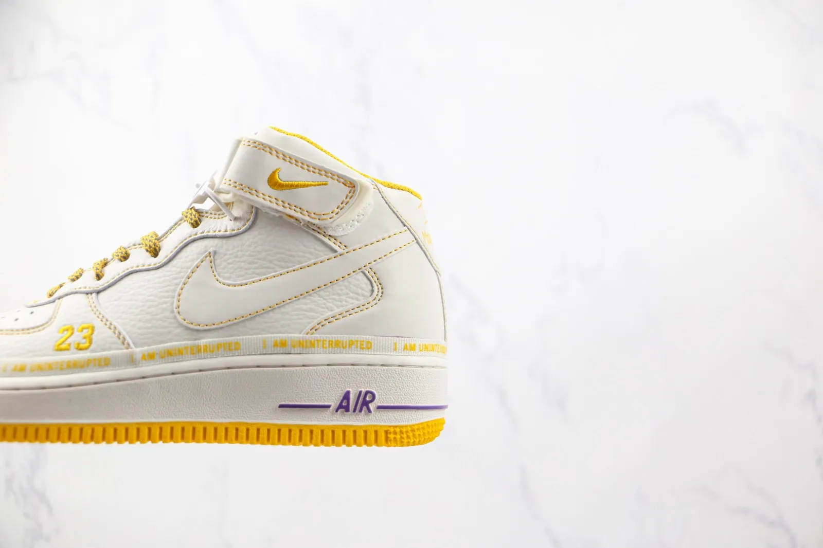 Nike Air Force 1 Mid White University Yellow Purple DW8802-609