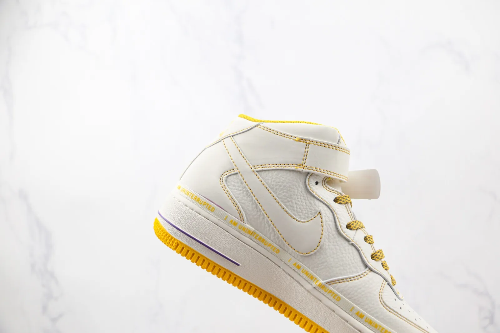 Nike Air Force 1 Mid White University Yellow Purple DW8802-609