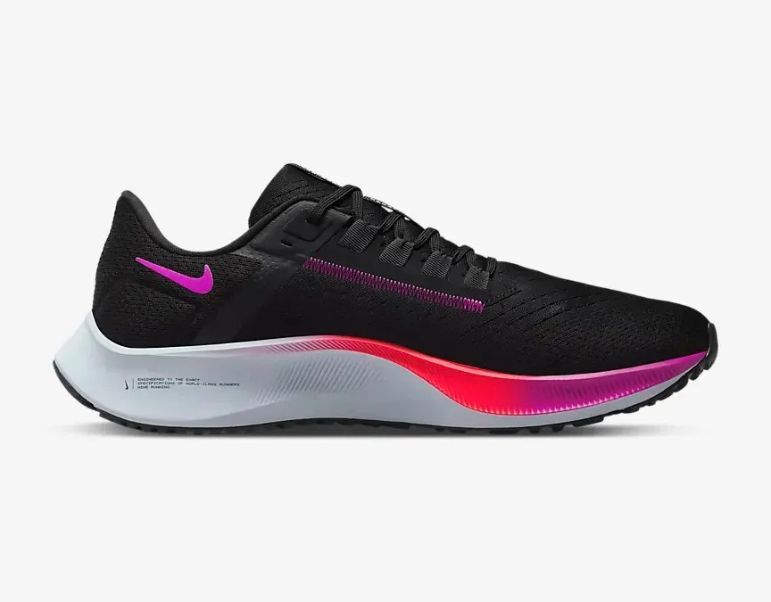 Nike Air Zoom Pegasus 38 Black Off Noir Hyper Violet Flash Crimson CW7356-011