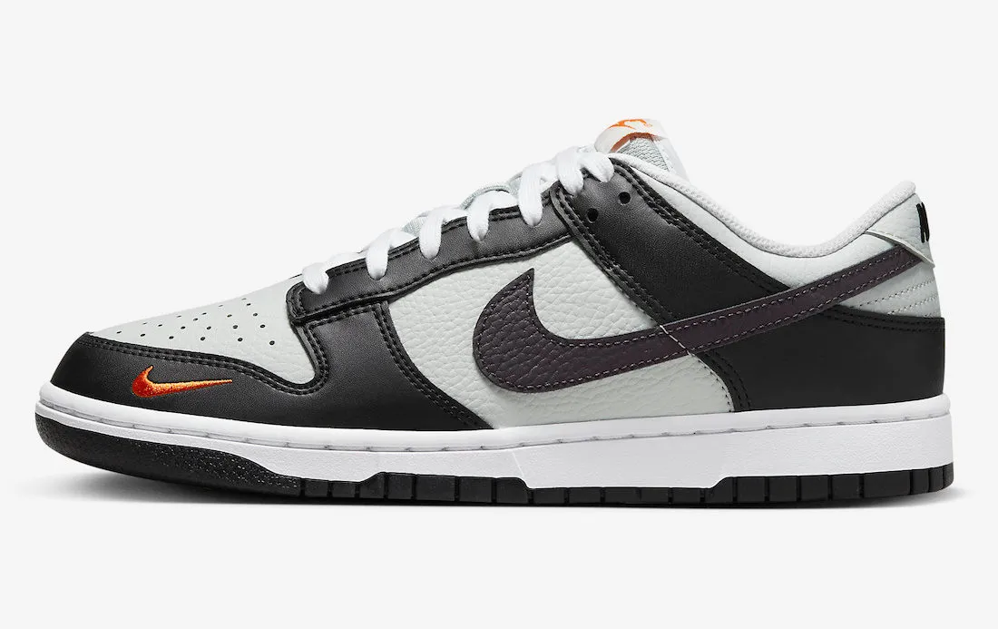 Nike SB Dunk Low Grey Black Orange Mini Swoosh FN7808-001