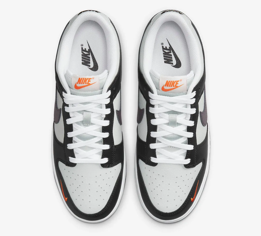 Nike SB Dunk Low Grey Black Orange Mini Swoosh FN7808-001